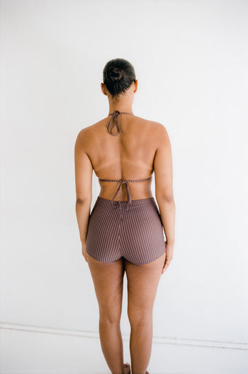 Emmie Short - Cocoa Pinstripe