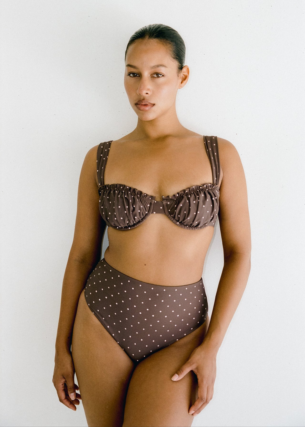 Jane Reverisble Bottom - Cocoa Polka/Pinstripe