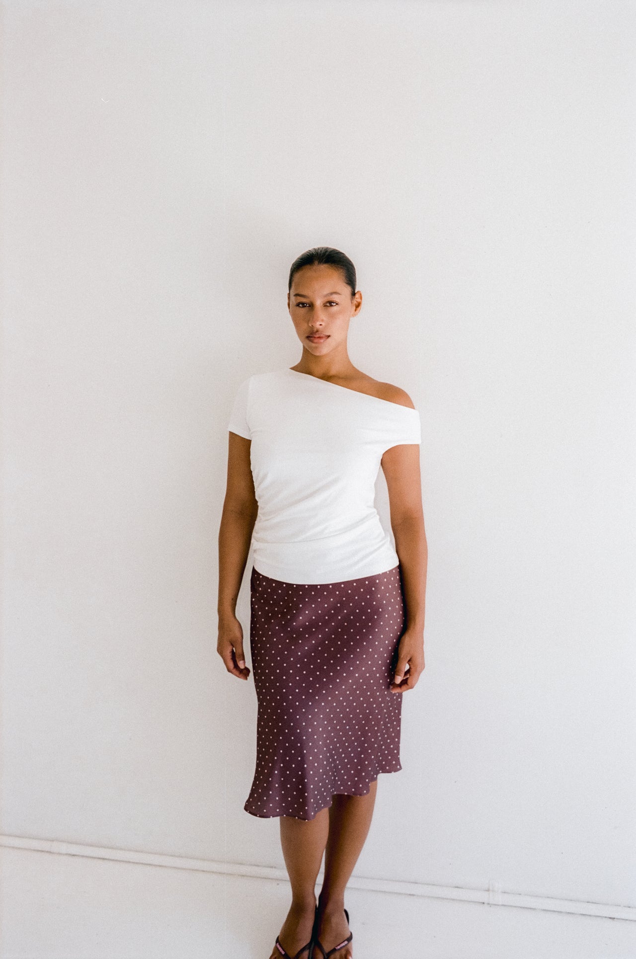 Monica Ruched Top - Blanc