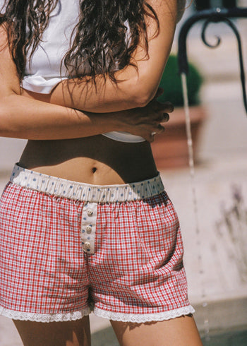 Josie Boxer Short - Red Check