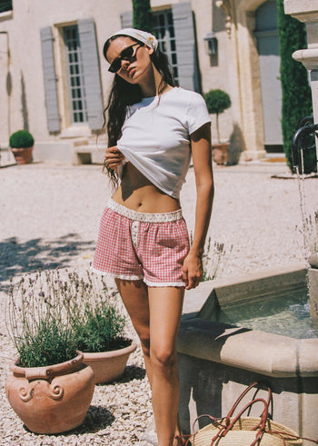 Josie Boxer Short - Red Check
