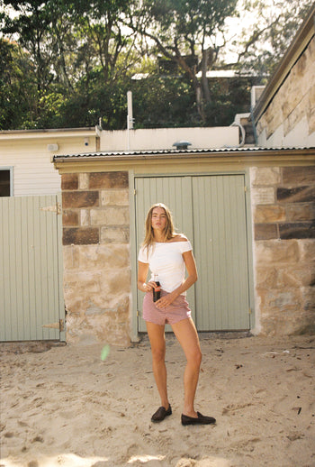 Monica Ruched Top - Blanc