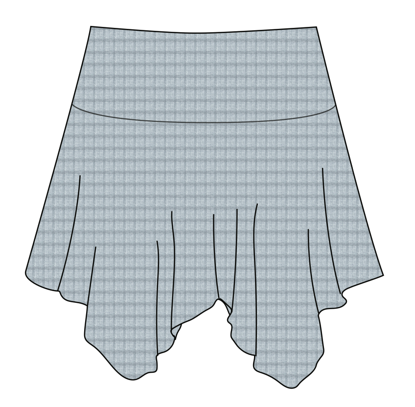 Andi Mini Skirt - Sky Check
