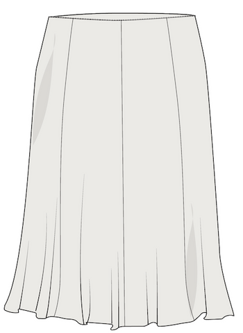 Lauren Midi Skirt - Bone
