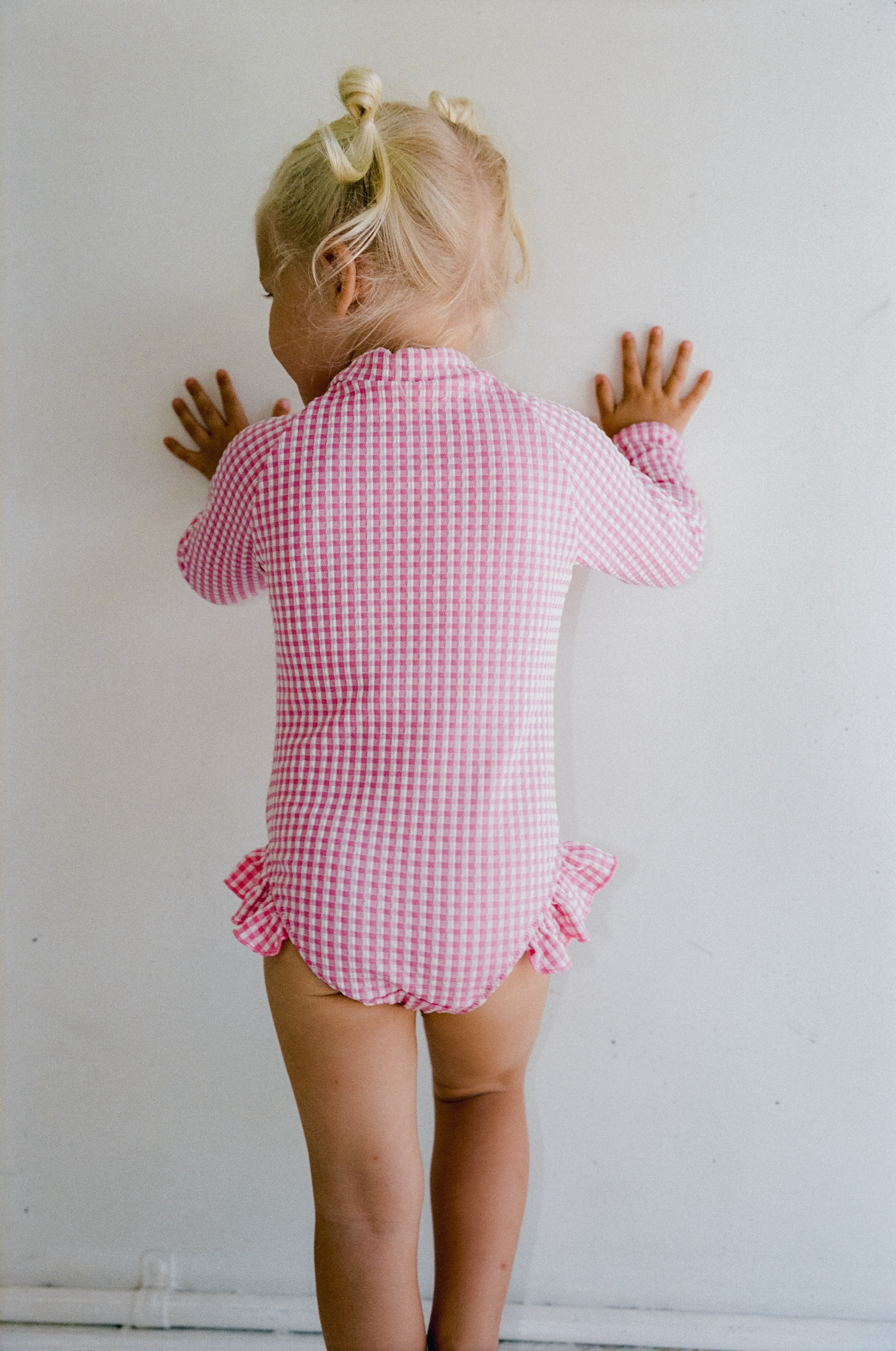 Letty Long Sleeve One Piece - Strawberry Gingham - JUNI
