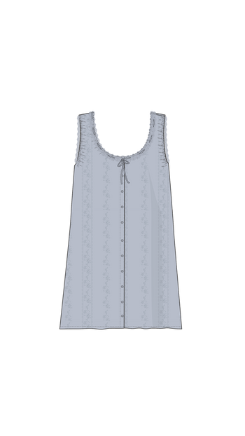 Martina Mini Dress - Stone Blue