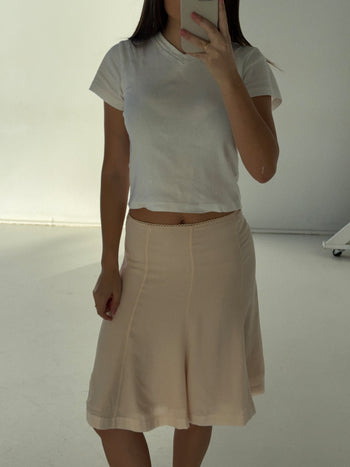 Lauren Midi Skirt - Bone