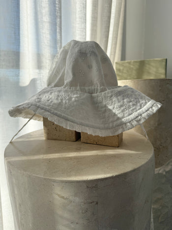 Flora Sun Hat - Blanc