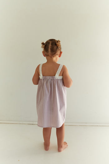 JNR Valerie Dress - Rosa Stripe