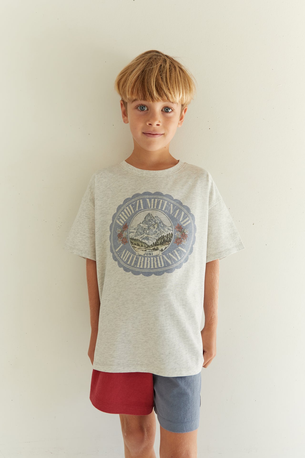 JNR Alpine Tee - Grey Marle