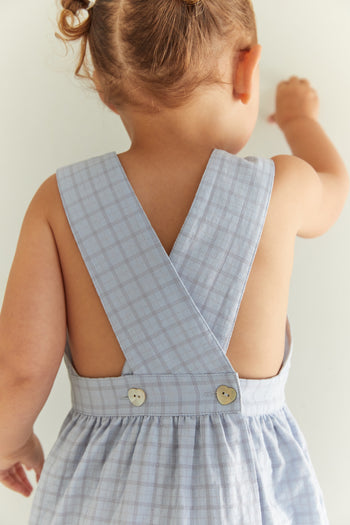 Coco Dress - Sky Gingham