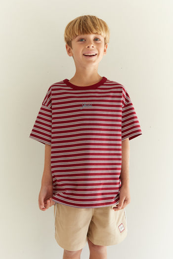 Zion Tee - Cherry Stripe