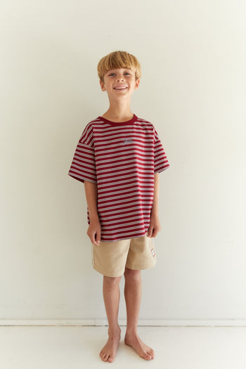 Zion Tee - Cherry Stripe
