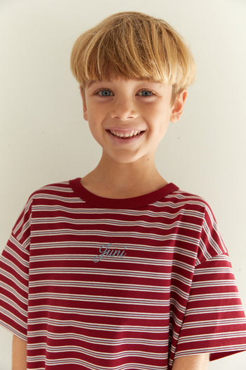 Zion Tee - Cherry Stripe
