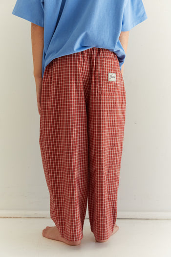 Benji Pant - Red Check