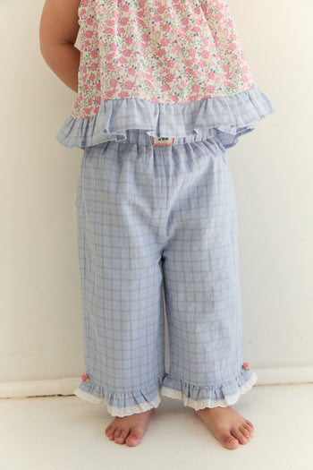 Dora Pant - Sky Gingham
