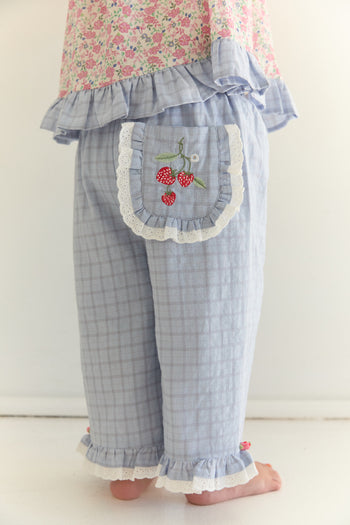 Dora Pant - Sky Gingham