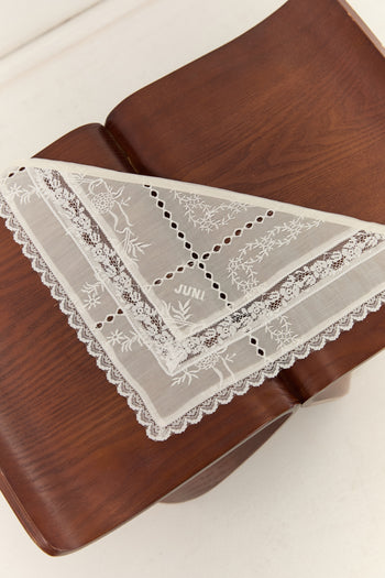 Lace Headscarf - Blanc