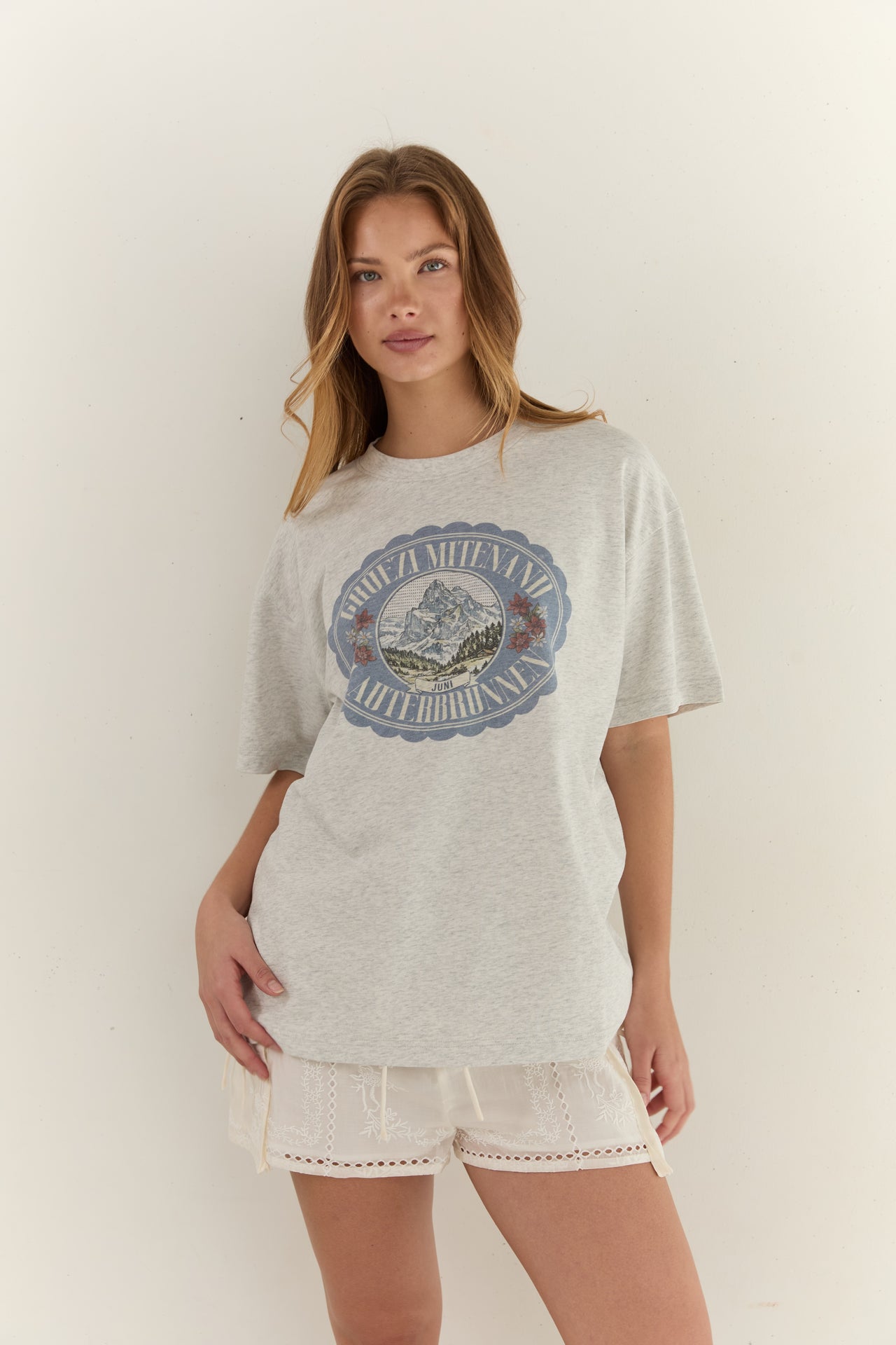 Alpine Tee - Grey Marle