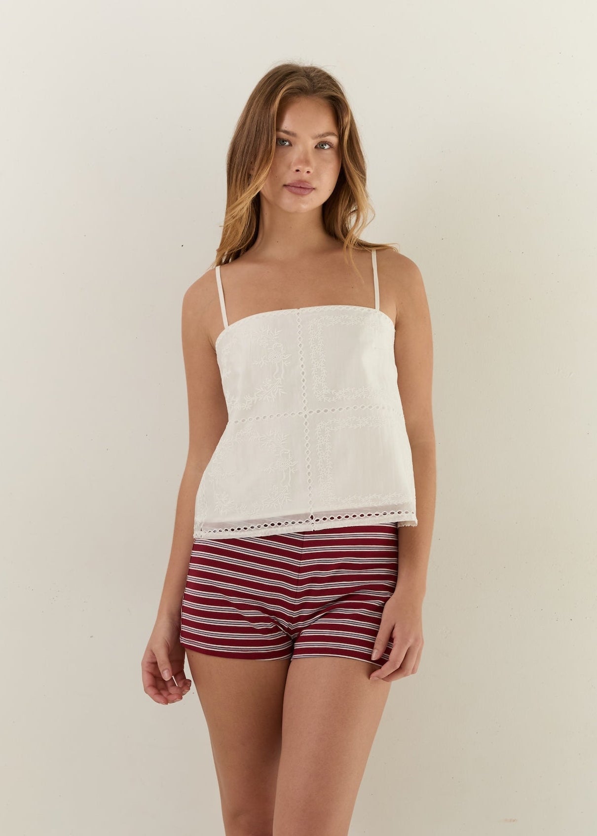 Olivia Lace Cami - Blanc