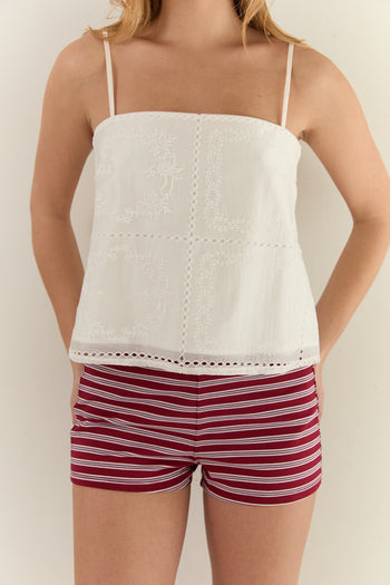 Olivia Lace Cami - Blanc