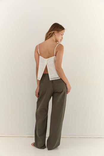 Olivia Lace Cami - Blanc