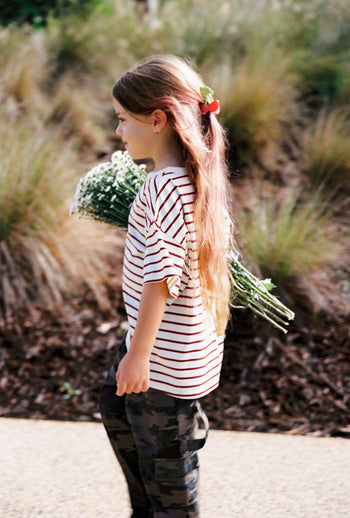 Zion Tee - Chilli Stripe