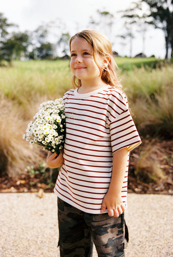 Zion Tee - Chilli Stripe