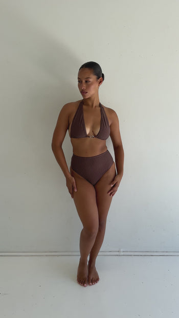 Emmie Short - Cocoa Pinstripe